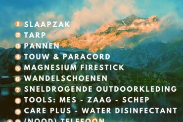 Paklijst voor wildkamperen